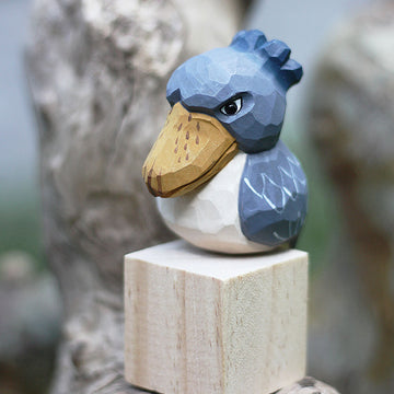 Handmade Carved Wooden Shoebill Bird Figurine
